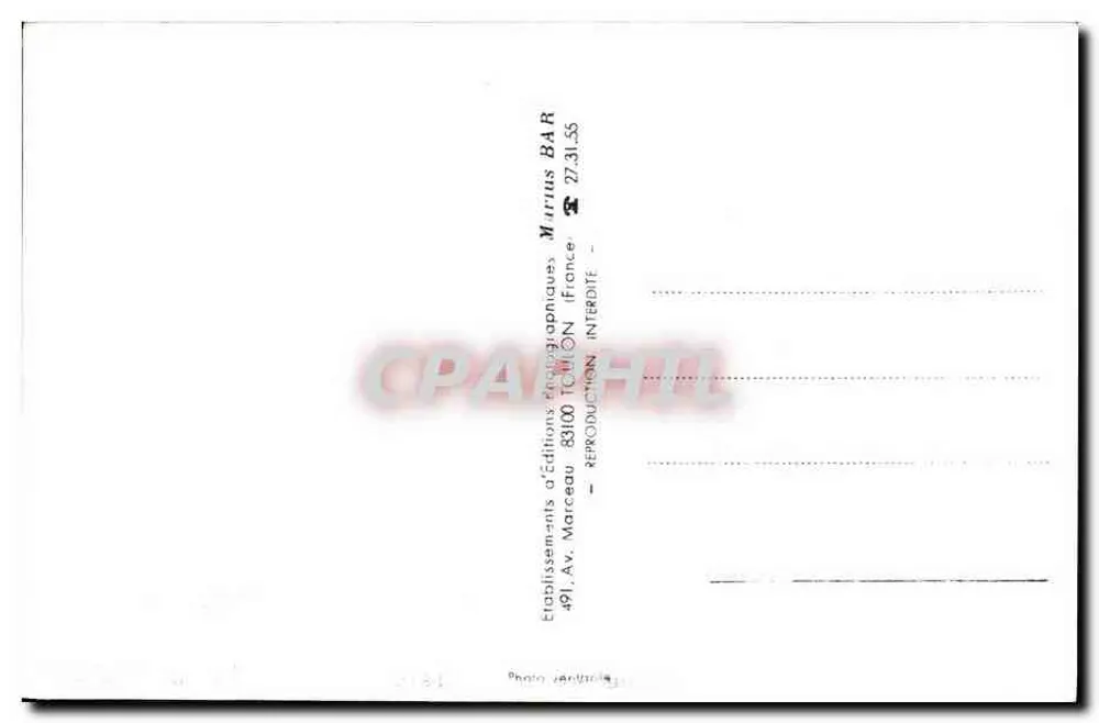 Escortador-costeiro L'ALERTÉ — P645 — Marius Bar Fot, Toulon - Verso