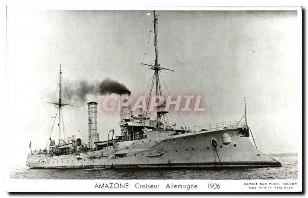 Amazone — Deutscher Kreuzer — Verlag Marius BAR, Toulon, Seriennummer 83100 - Vorderseite