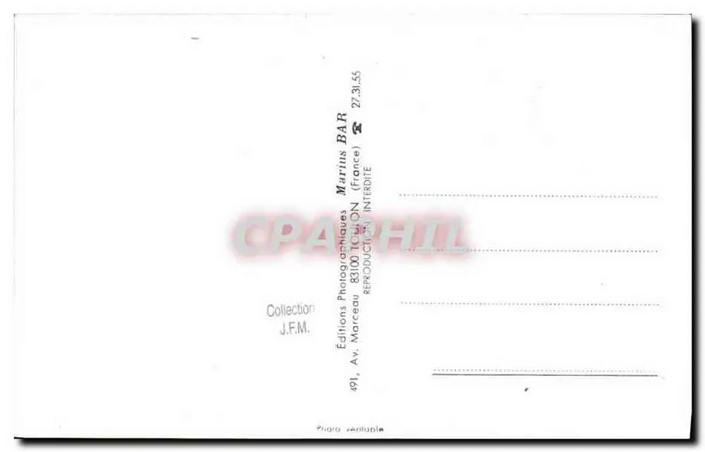 Amazone — Deutscher Kreuzer — Verlag Marius BAR, Toulon, Seriennummer 83100 - Rückseite