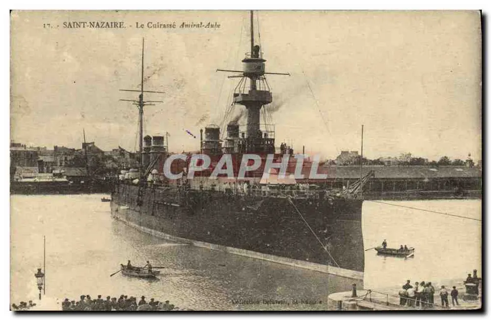 Saint-Nazaire — Der Panzerkreuzer Admiral Aube — Verlag Delaunay, Nr. 17 - Vorderseite
