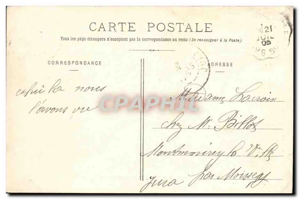 Der Admiral Aube - Kreuzer-Linienschiff — Sammlung P. B. Cherbourg - Rückseite