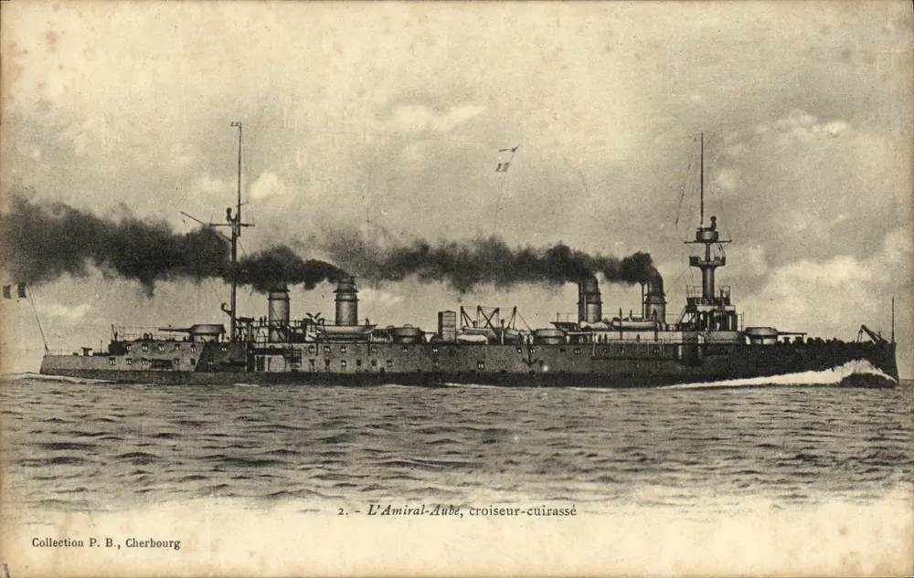 Der Admiral-Aube, Panzerschiff — Sammlung P. B., Cherbourg - Vorderseite