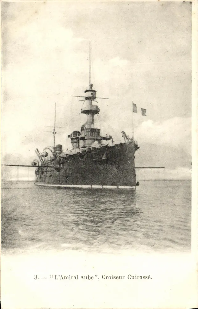 Der Admiral Aube — Panzerkreuzer — n°3 - Vorderseite