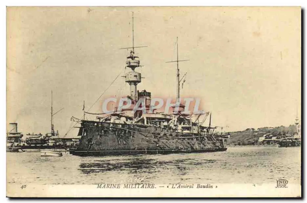 Marine Militär — Der Admiral Baudin — Imp. De Bretteuil - Vorderseite