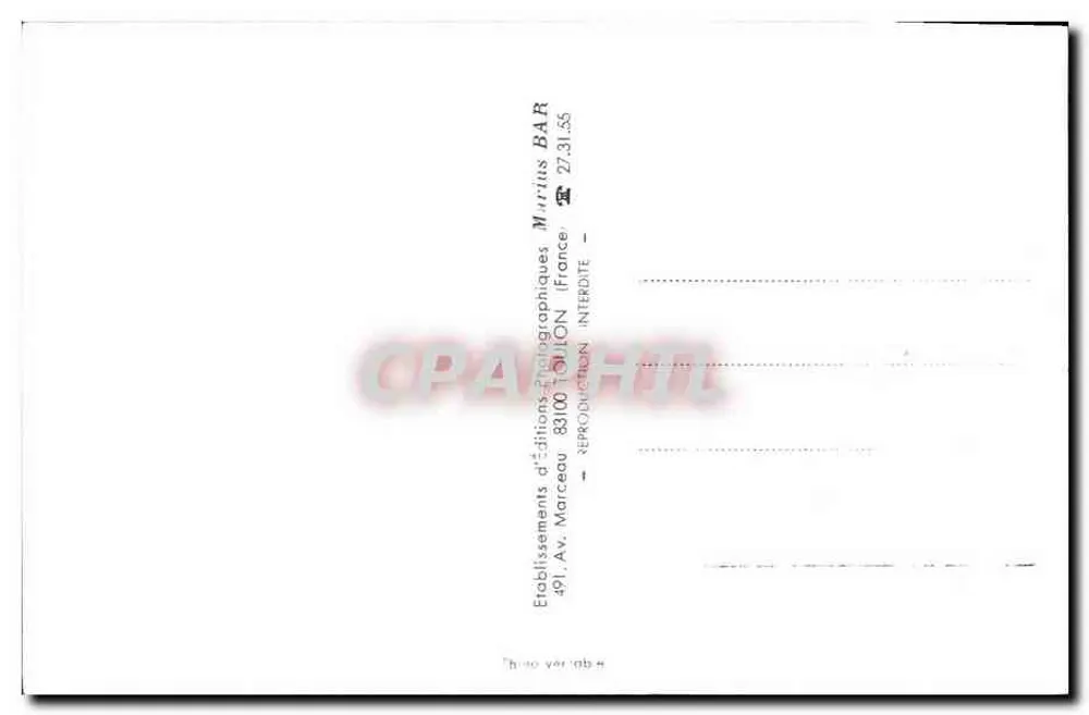 Avisos Amyot d'Inville — F782 — Marius Bar, Toulon - Rückseite