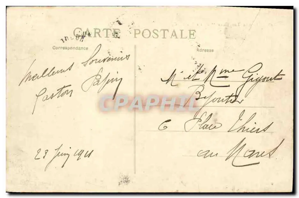 Contratorpedeiro "Bélier" — L.C. — La Rochelle - Verso