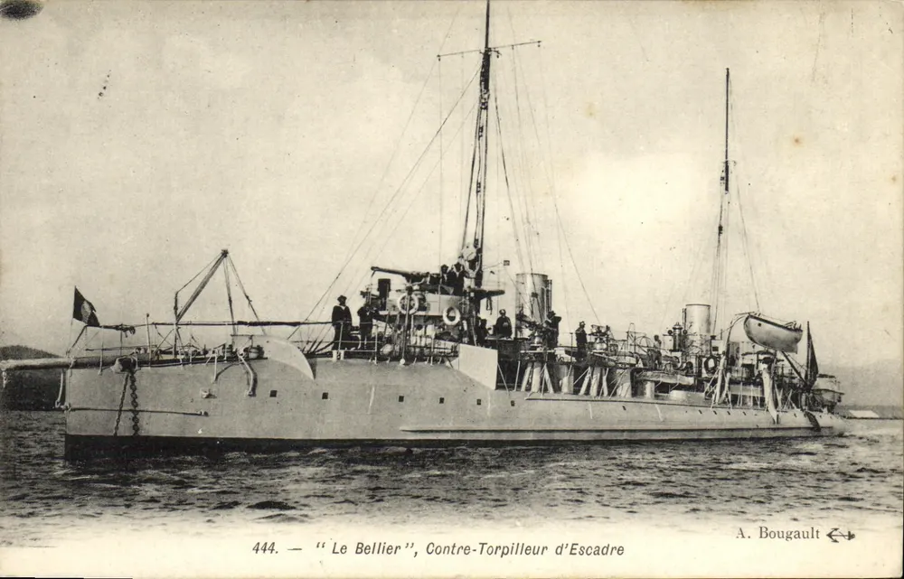 Le Bellier — Flottentorpedoboot — A. Bougault n°444 - Vorderseite