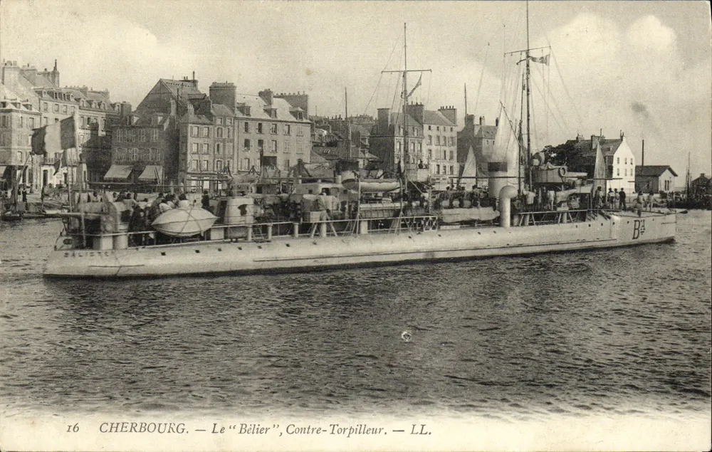 Cherbourg — Der "Bélîer", Zerstörer — LL. - Vorderseite