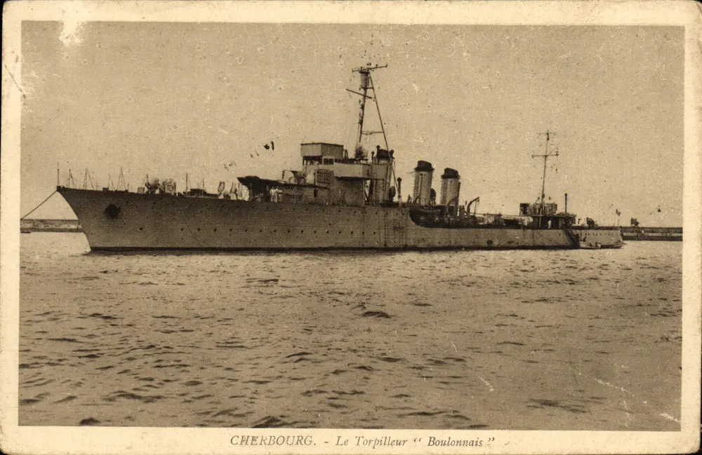 Cherbourg - Der Torpedoboot "Boulonnais" - Vorderseite