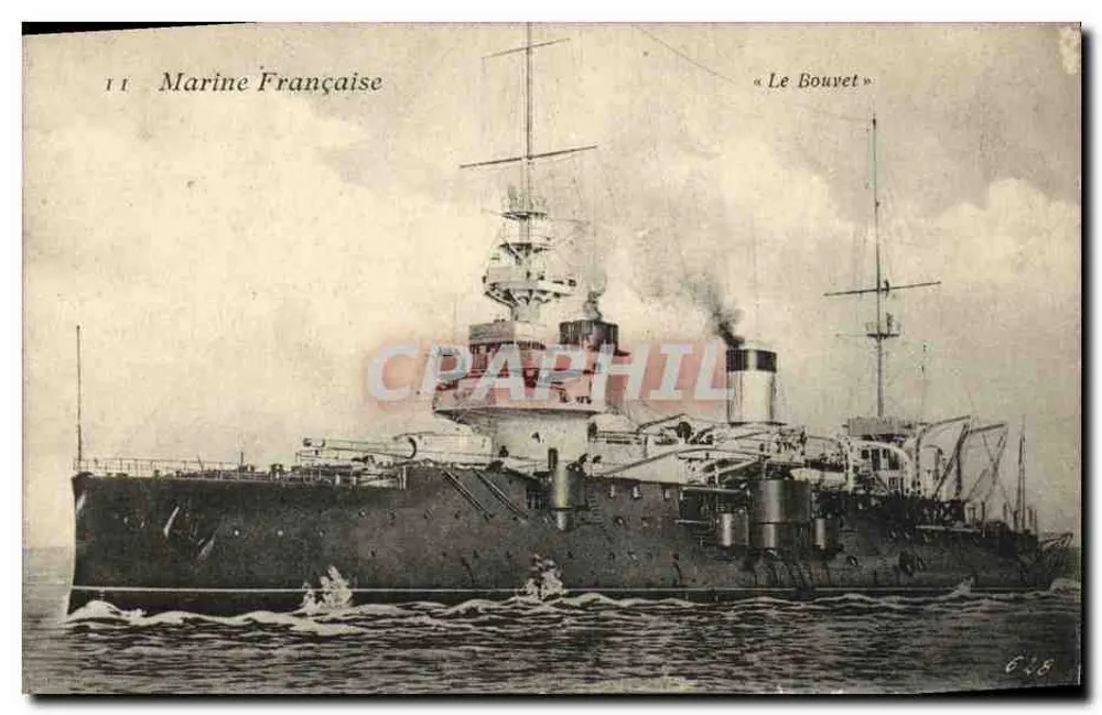Le Bouvet — Kreuzer der französischen Marine — französische Marine, Nr. 11 - Vorderseite