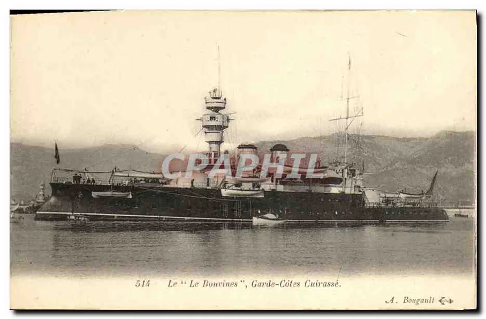Das "Le Bouvines", gepanzerte Küstenwache — A. Bougault, n° 514 - Vorderseite