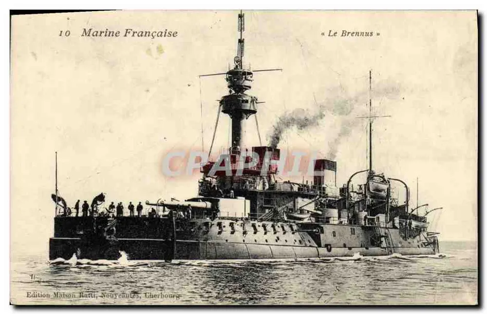 Le Brennus — Kreuzer der französischen Marine — Edition Maison Burti, Nouyecautés, Cherbourg - Vorderseite