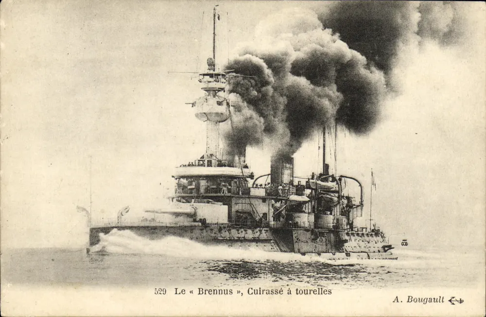Der « Brennus », Panzerkreuzer mit Turm — A. Bougault, n° 529 - Vorderseite
