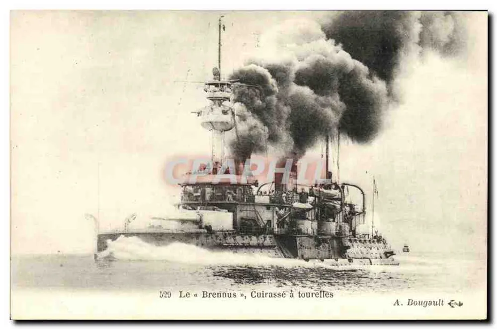 Der « Brennus », Panzerkreuzer mit Turm — A. Bougault, Nr. 529 - Vorderseite