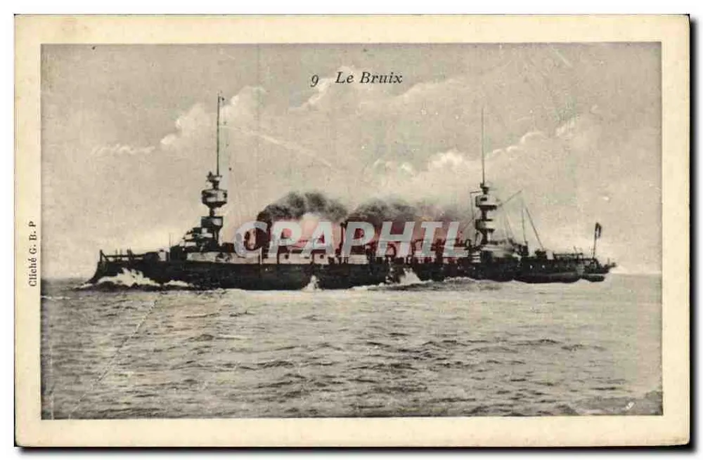 Le Bruix — Cruizer da Marinha francesa — Cliché G. B. P. n°9 - Frente