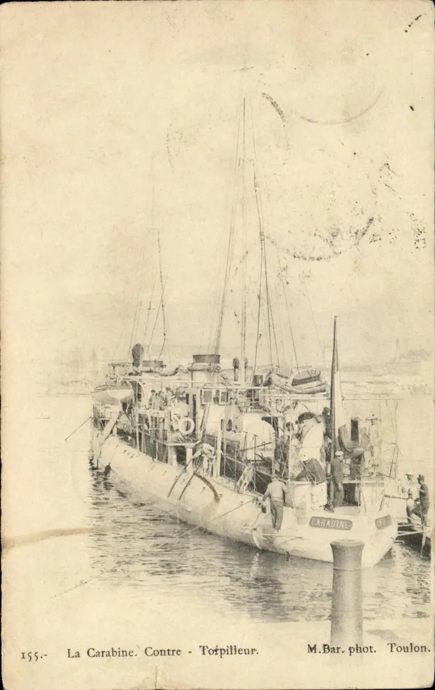 La Carabine - Contre - Tofpilleur — Éditeur M. Bar. phot. Toulon, n° 155 - Vorderseite