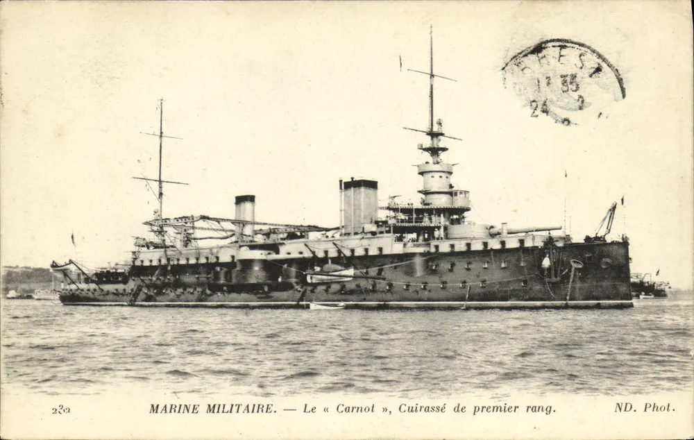 Marine Militär — Der « Carnot », Schlachtschiff erster Klasse — ND. Fot. - Vorderseite