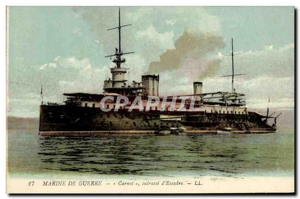 Marine de guerre — « Carnot », Schlachtschiff — LL. — Lévy Fils et Cie, Paris - Vorderseite