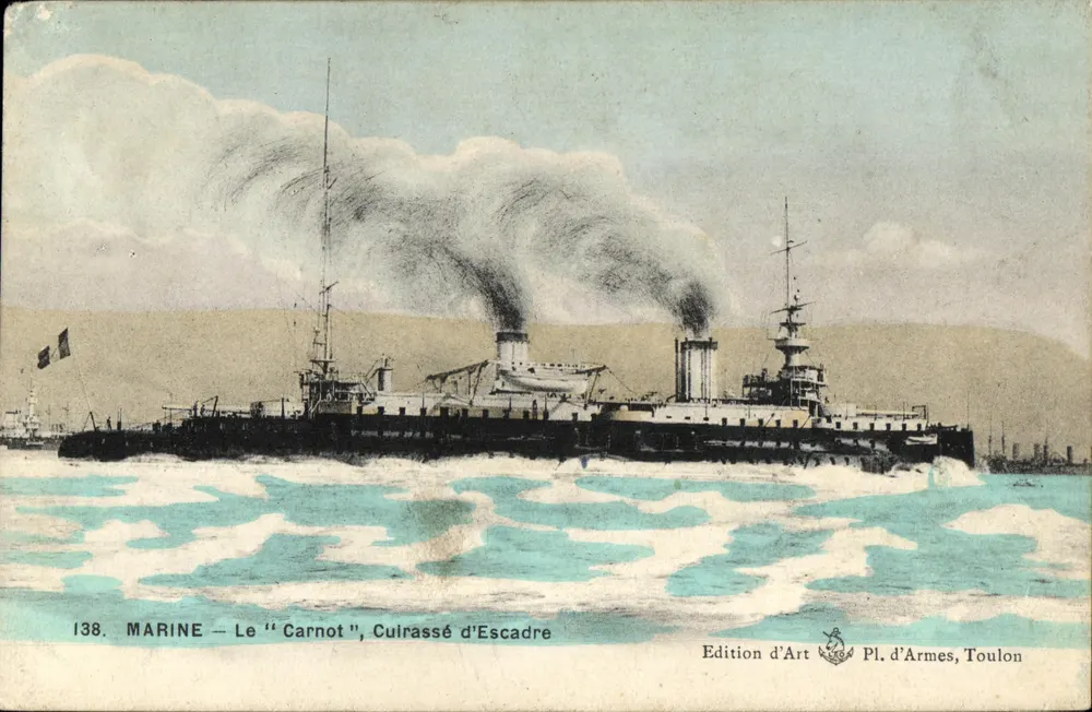 Der „Carnot“, Kriegsschiff der Flotte — Edition d'Art Pl. d'Armes, Toulon, Nr. 138 - Vorderseite