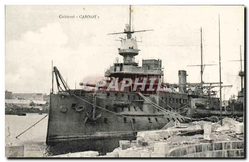 Cruzador Carnot — Navio de guerra no cais — Coleção C - Frente