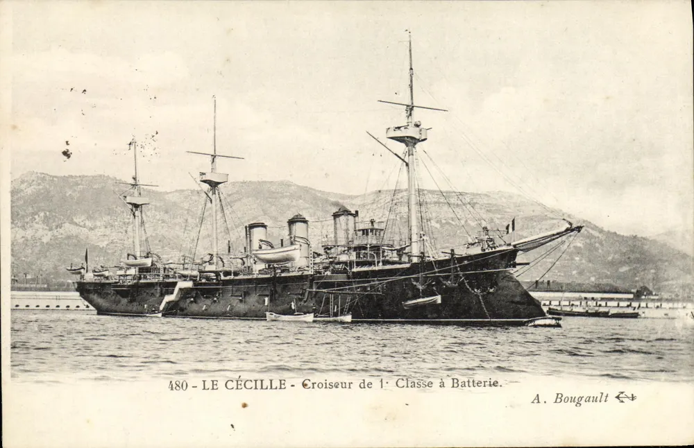 Le Cécille - Kreuzer der ersten Klasse mit Batterie — A. Bougault, n° 480 - Vorderseite