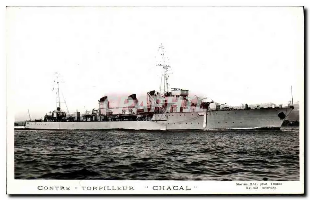 Contratorpedierboot "Chacal" — schepenfotografie — Marius HARI, fot. Londen - Voorkant