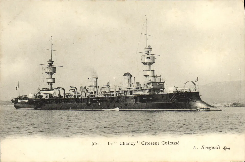 Der "Chanzy" Panzerkreuzer — französisches Kriegsschiff — Verlag A. Bougault, Nr. 516 - Vorderseite