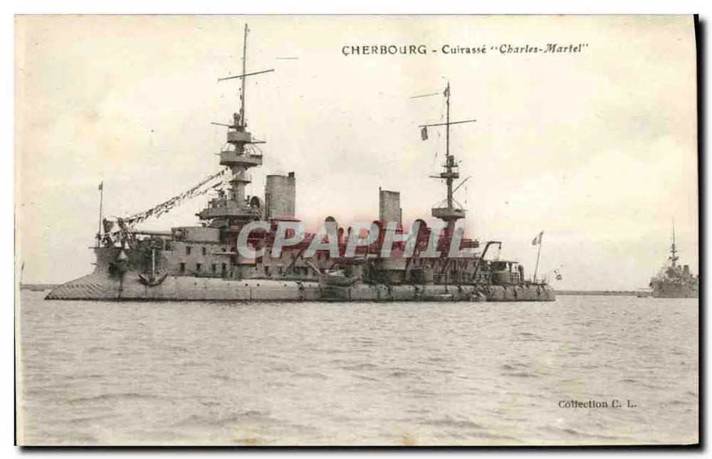 Cherbourg — Schlachtschiff 'Charles-Martel' — Sammlung C. L. - Vorderseite