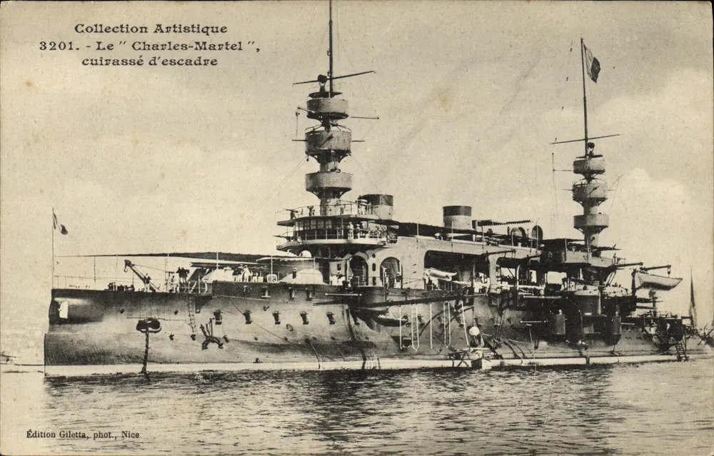 Der "Charles-Martel", Schlachtschiff — Künstlerische Sammlung 3201 — Edition Giletta, Nizza - Vorderseite