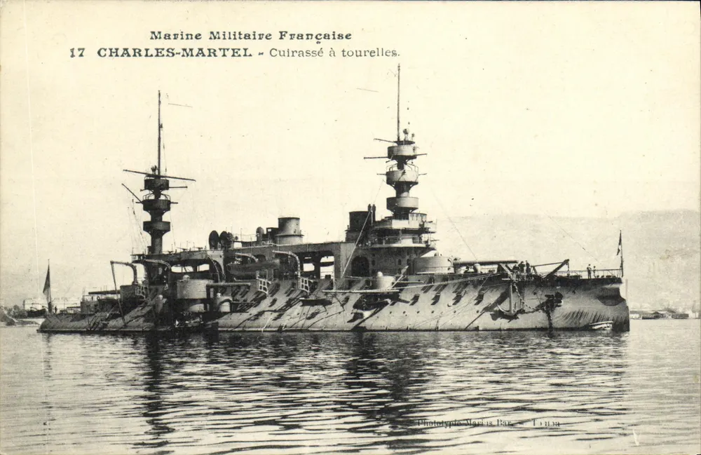 Charles-Martel — Panzerkreuzer mit Turm — Phototypie Marius Bar, Lyon - Vorderseite