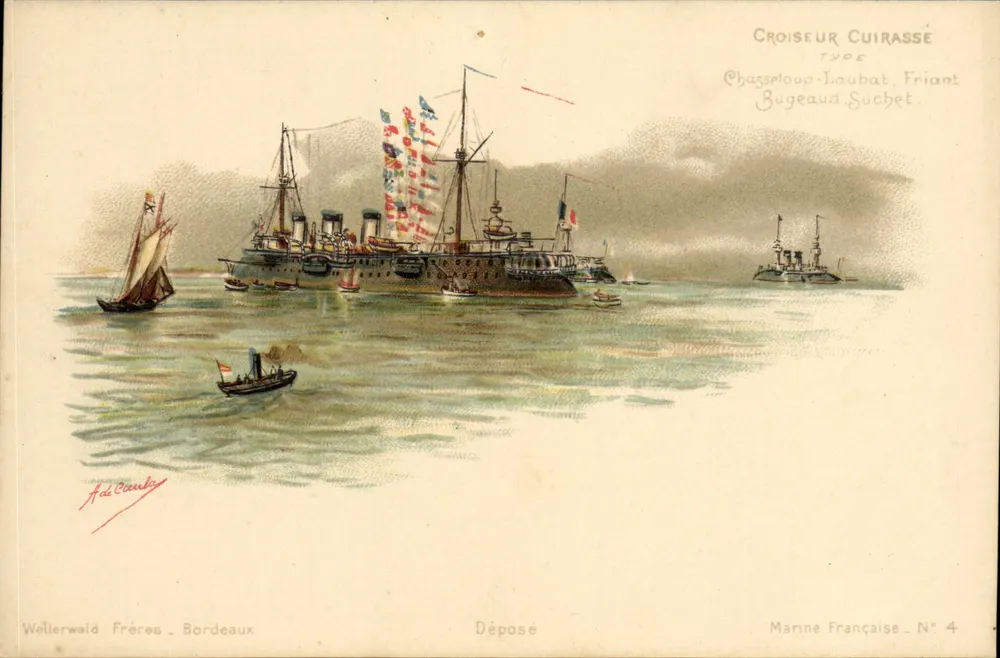 Kreuzer der Art Chassépou-Laubat, Friant — Bugeaud-Suchet — Wellerwald Frères, Bordeaux, Nr. 4 - Vorderseite