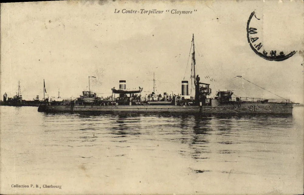 Der Zerstörer "Claymore" — Cherbourg — Sammlung P. B. - Vorderseite