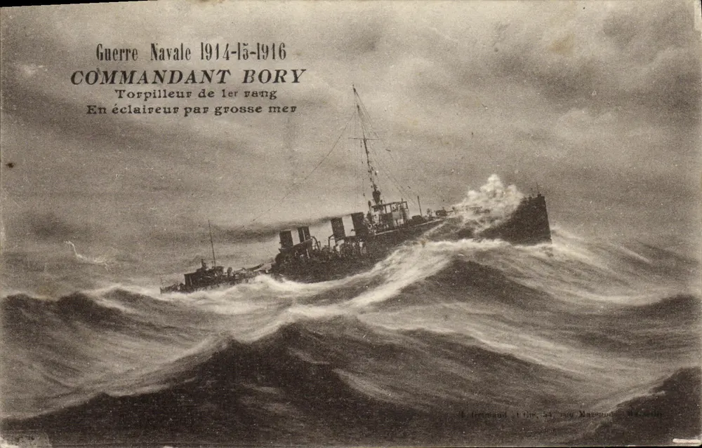 Commandant Bory — Torpedoboot der ersten Klasse — Verlag: S. Gérinault & Cie, 54, rue Magnon, Marseille - Vorderseite