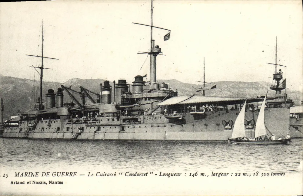 Das Panzerboot "Condorcet" — Marine de Guerre — Artaud et Nozais, Nantes - Vorderseite