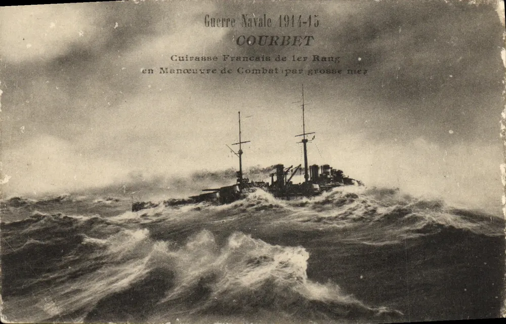 Cuirasse Courbet — Seebattle 1914-15 — Verlag nicht sichtbar - Vorderseite
