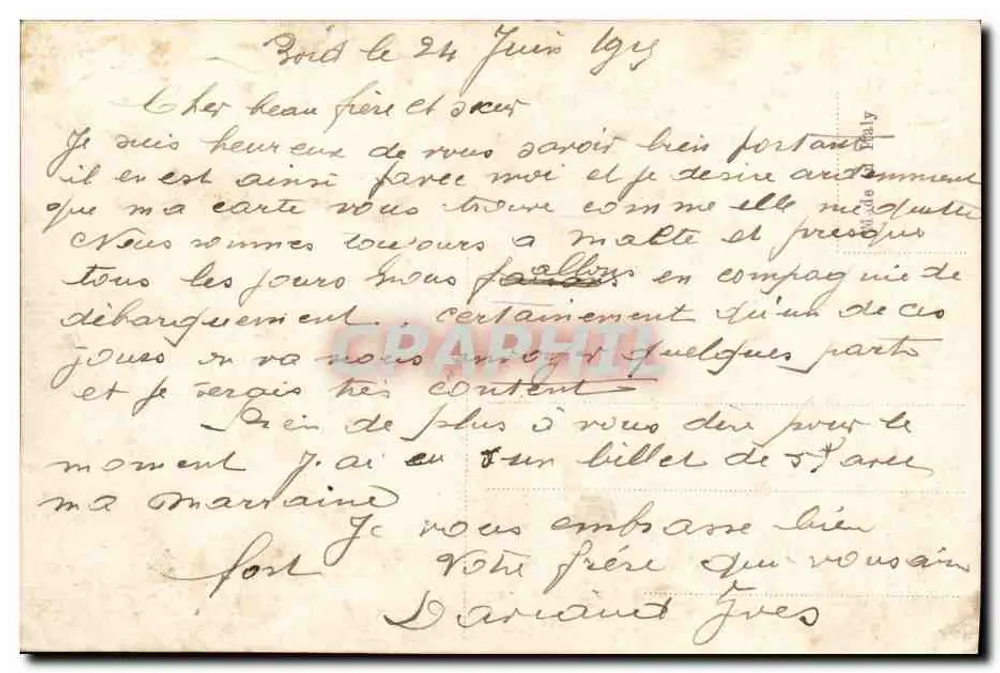 Marinheiros da França e da Grã-Bretanha — Danton e HMS Indefatigable — Editor não identificado - Verso