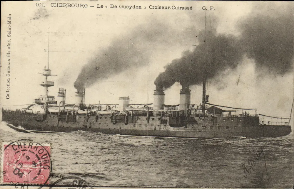 Cherbourg — Der « De Gueydon » Kreuzer-Panzerschiff — G.F. — Sammlung Ganmain fils aîné - Vorderseite