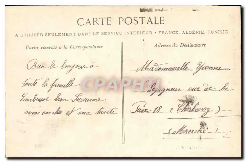 Cherbourg — Der « De Gueydon » Kreuzer-Panzerschiff — G.F. — Sammlung Ganmain fils aîné - Rückseite