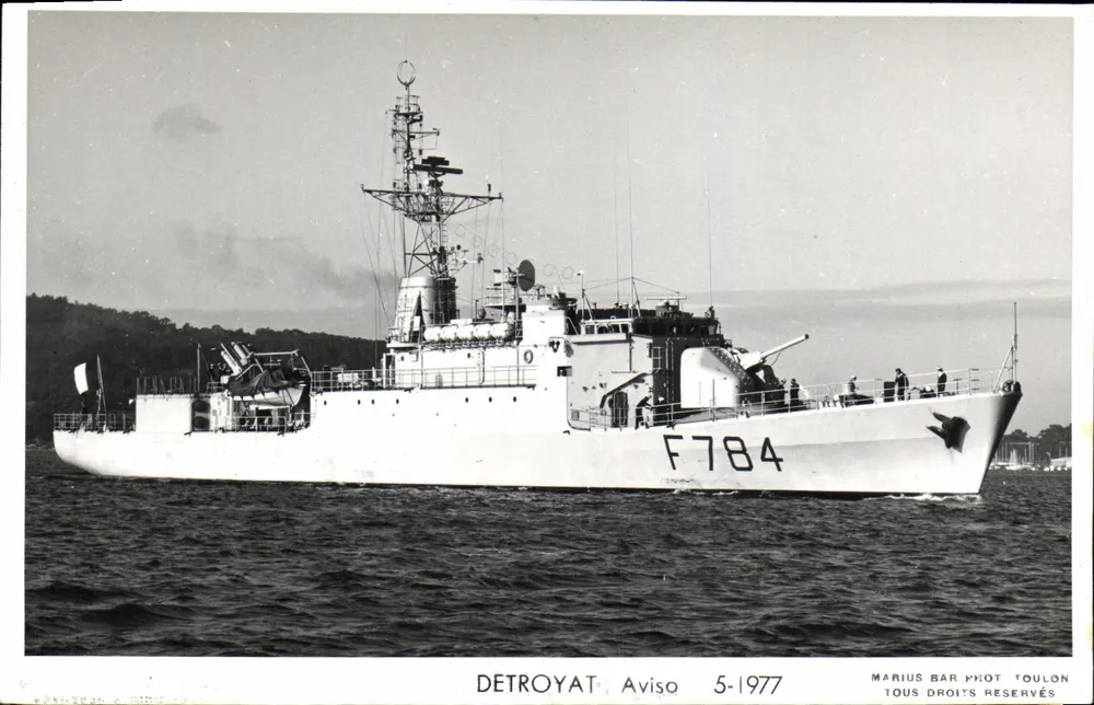 Détroyat Aviso F784 — 5-1977 — Marius Bar, Toulon - Frente