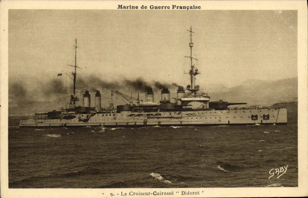 Marine der Französischen Armee — Der Kreuzer-Panzerschiff "Diderot" — Gaby - Vorderseite