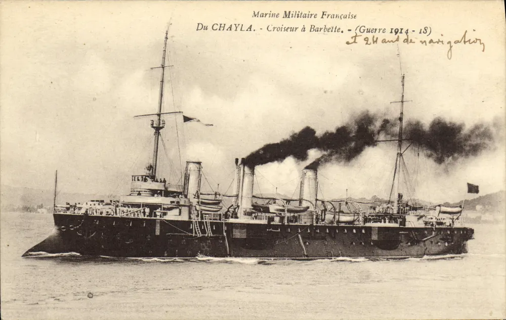 Barbette-Kreuzer Du CHAYLA — Französische Marine — Krieg 1914-18 - Vorderseite