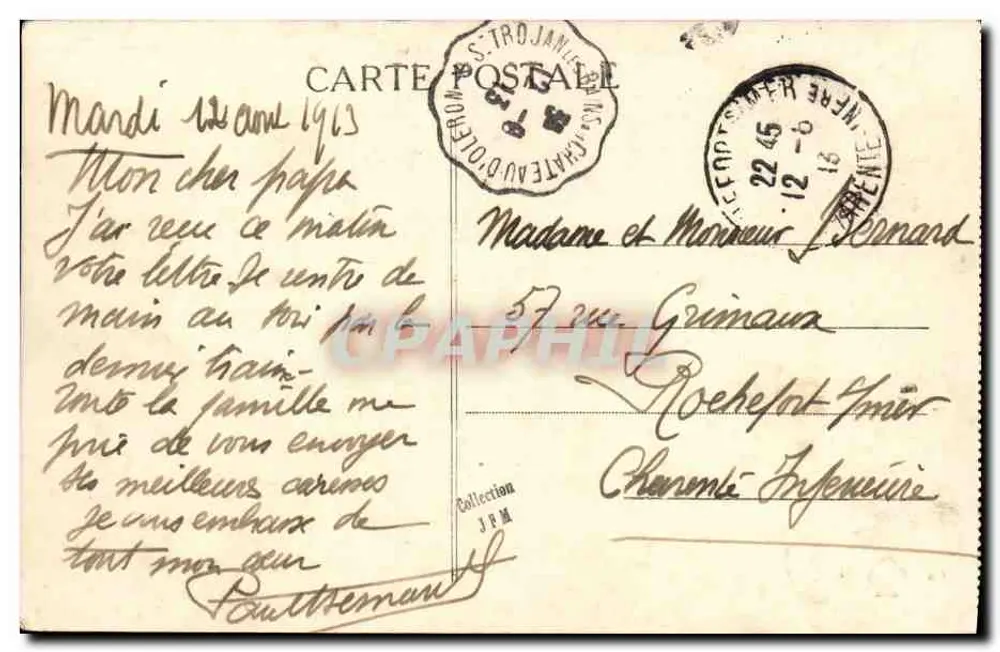 Rochefort-sur-Mer — Das "Du Chayla" — unbekannter Verleger, n° 8 - Rückseite