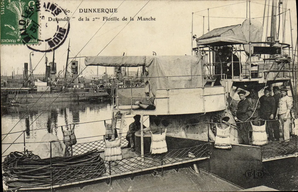 Dunkerque — Das Schiff 'Durandal' der 2. Flottille der Ärmelsee — Éditeur E. Le Duboy, Paris - Vorderseite