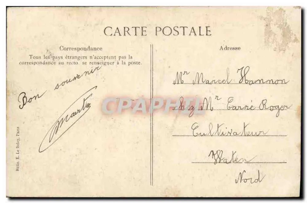 Dunkerque — Das Schiff 'Durandal' der 2. Flottille der Ärmelsee — Éditeur E. Le Duboy, Paris - Rückseite