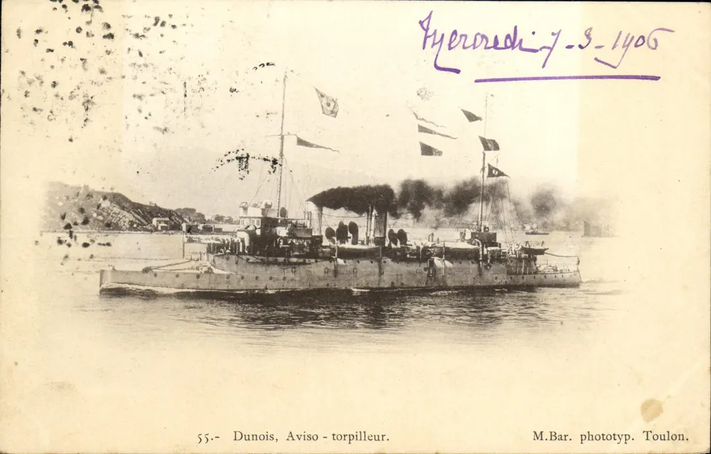 Dunois — Aviso-torpilleur — M. Bar. phototyp. Toulon, n° 55 - Vorderseite