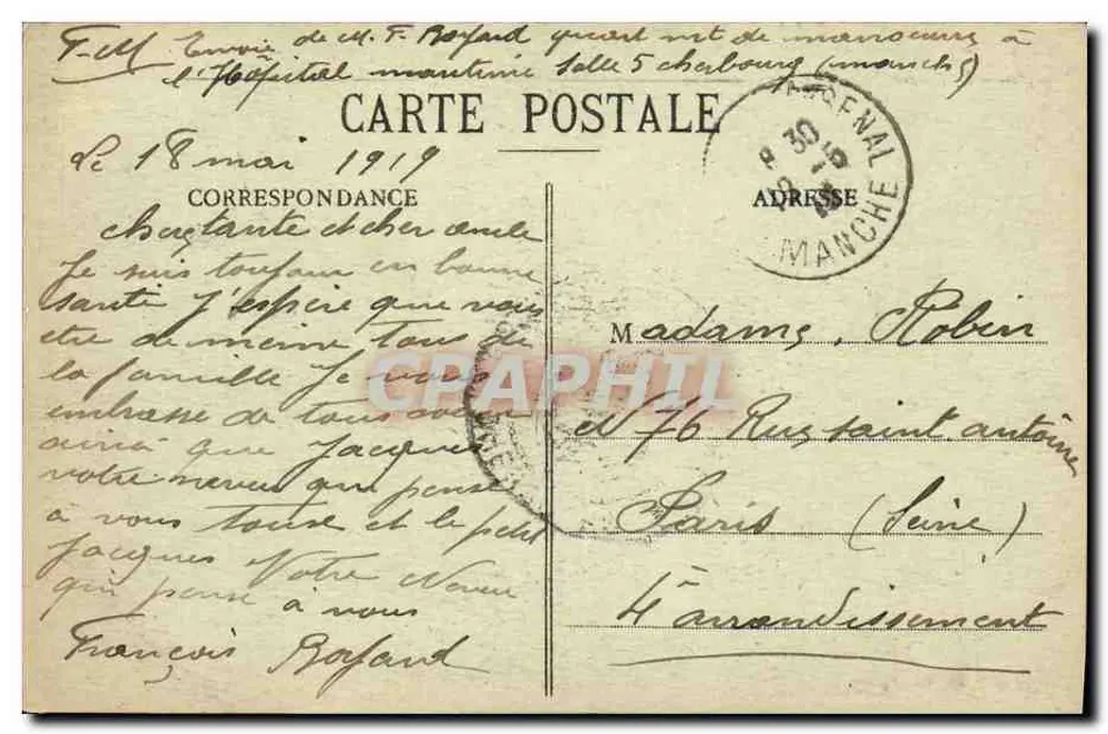O Contratorpedeiro « Arquebuse » — Coleção F. G., Cherbourg — n° 560 - Verso