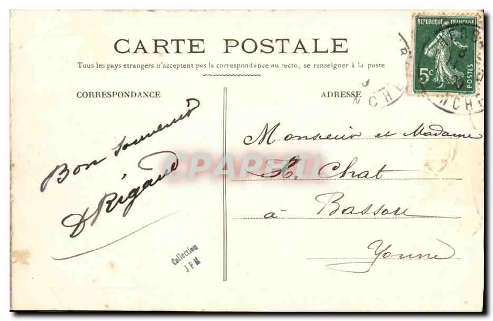 Cherbourg — Das Arsenal. Der "Dupleix" Kreuzer — Verlag: L. Ratti, Nouveau-Port, Cherbourg - Rückseite