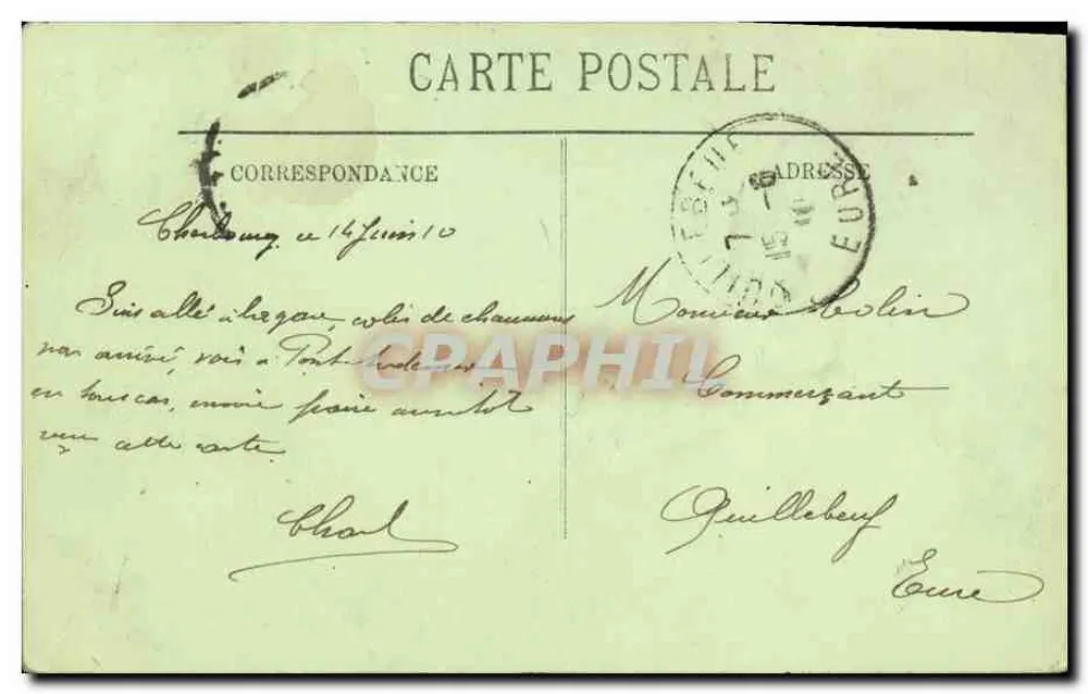 Der Kreuzer Dupleix — Frankreich, 1910 — Unbekannter Verleger - Rückseite