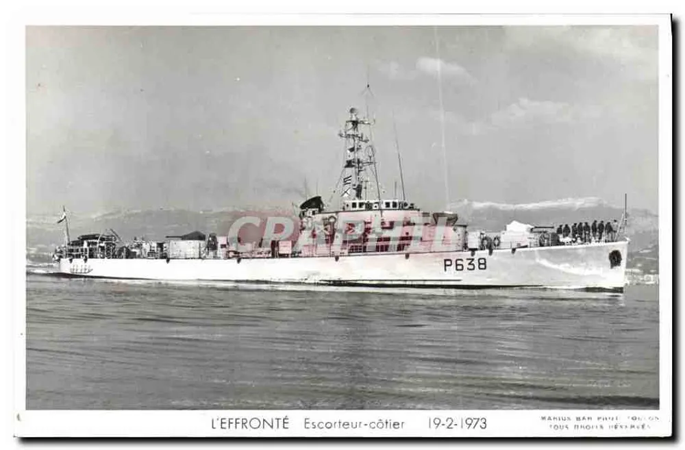 L'EFFRONTÉ — Escorteur-côtier P638 — Marius Bar, Toulon - Frente