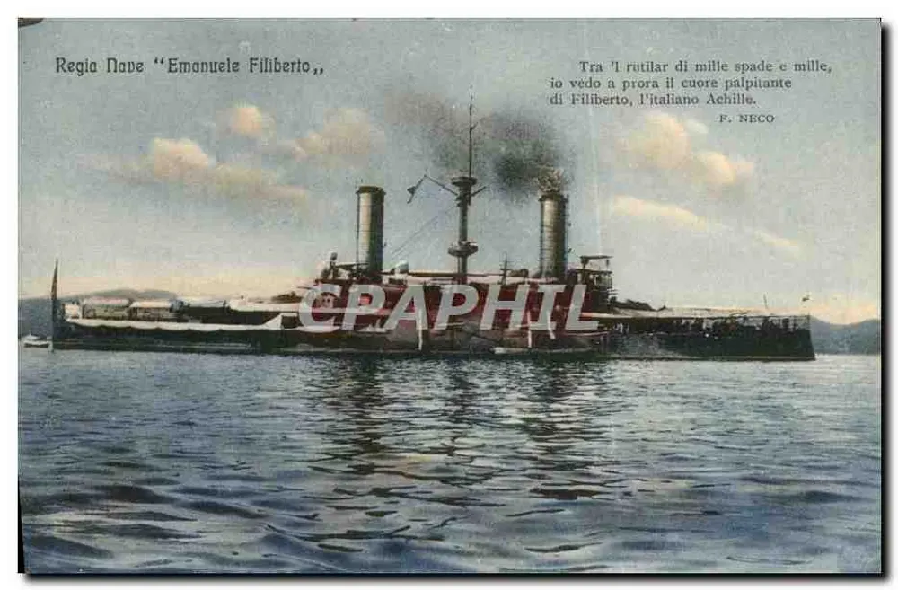 Regia Nave "Emanuele Filiberto" — italienisches Kriegsschiff — Verlag STC n°901 - Vorderseite